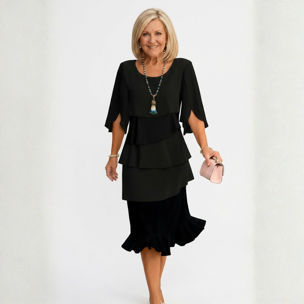 Patricia | Elegant Comfort Ruffle Dress