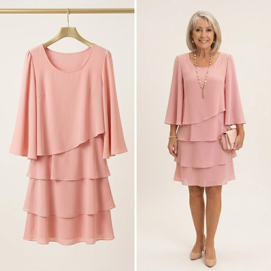 Catherine | Elegant Comfort Ruffle Dress