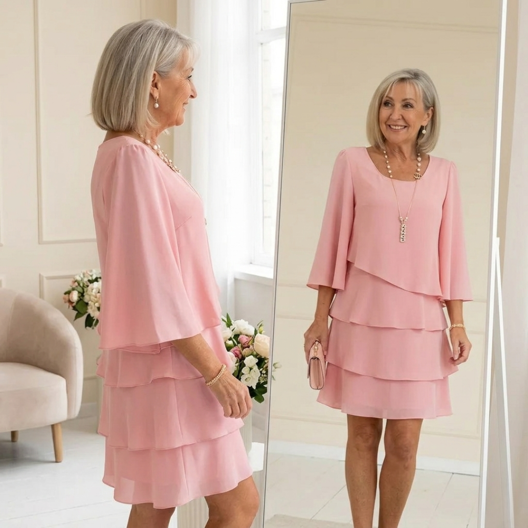 Catherine | Elegant Comfort Ruffle Dress