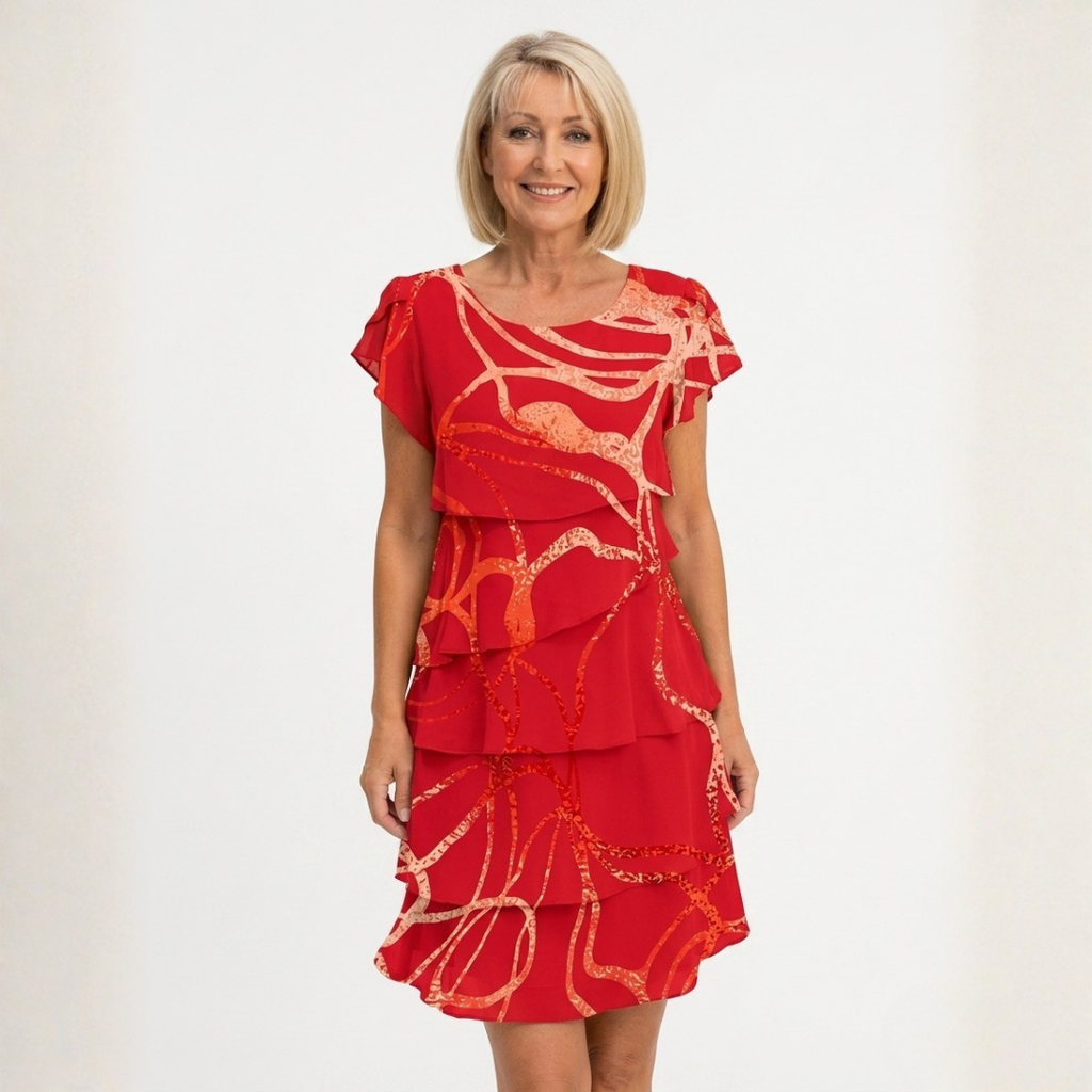 Danielle | Elegant Comfort Ruffle Dress