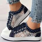 Caro | Elegant Floral Sneakers