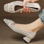 Solea Woven Leather Heels