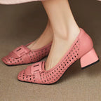 Solea Woven Leather Heels