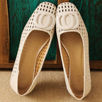 Opium Woven Leaher Flats