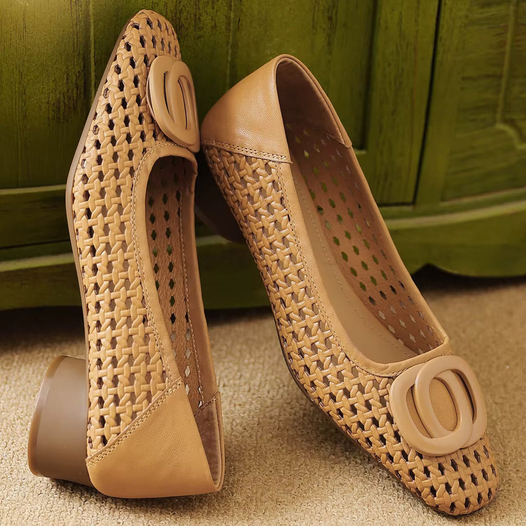 Opium Woven Leaher Flats