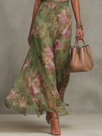 Livia - Elegant Floral Maxi Halter Dress