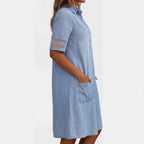 Charlotte™ | Relaxed Linen-Feel Shirt Dress